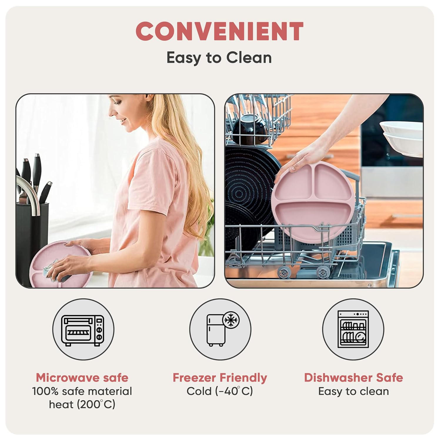 Silicone Baby Feeding Set With Suction, 10 Pcs Baby Led Weaning Supplies With Suction Bowl Divided Plate Adjustable Soft Bib Spoon Fork Snack Cup With Lid And Other Utensils, Sakaura Pink